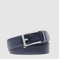 Men's No-Holes Leather Belt with Sliding Buckle
