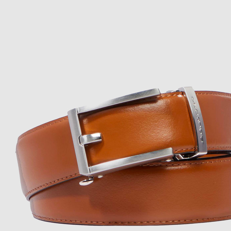 No holes men’s leather belt