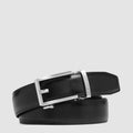 Men's No-Holes Leather Belt with Sliding Buckle