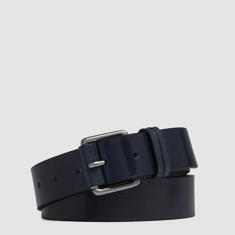 Cintura uomo in pelle con fibbia ad ardiglione