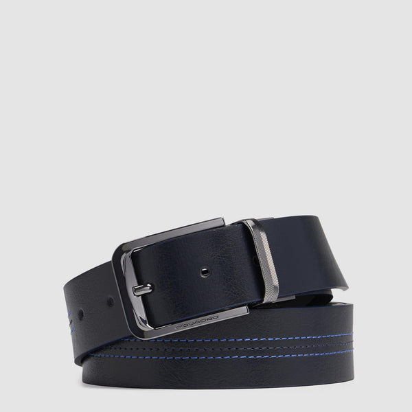 Reversible men's leather belt