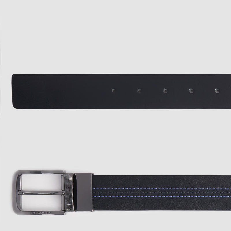 Reversible men's leather belt