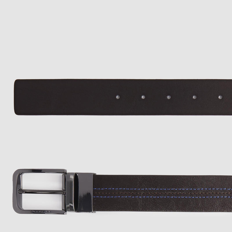 Reversible men's leather belt