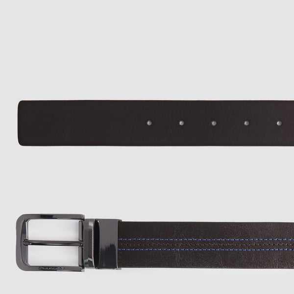 Reversible men's leather belt
