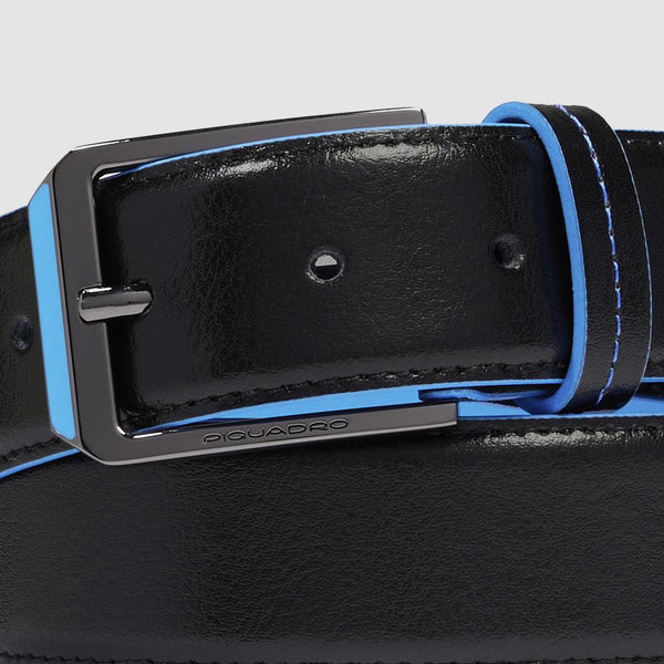 Made in Italy Leather Belt for Men with Prong Buckle - 3
