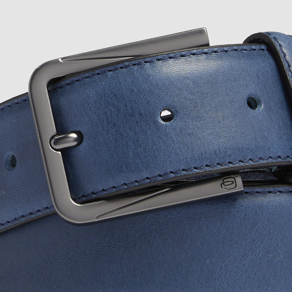 Italian-Made Men's Leather Belt with Prong Buckle - 3