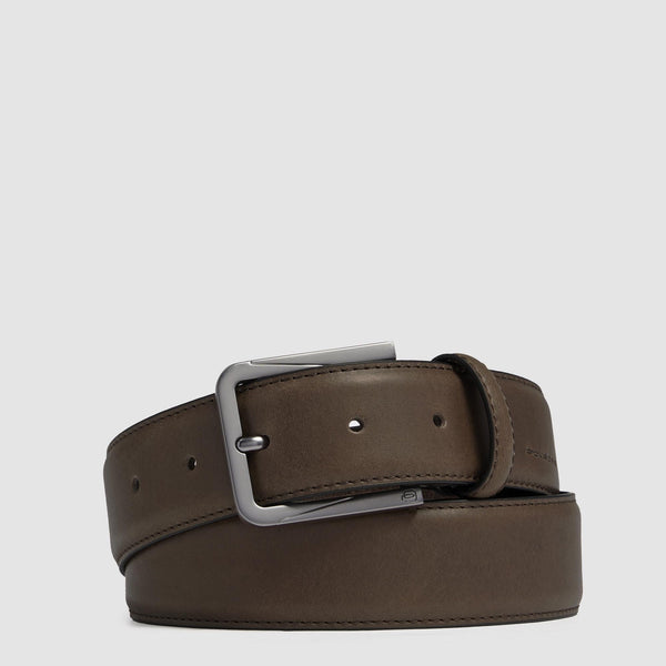 Italian-Made Men's Leather Belt with Prong Buckle - 1