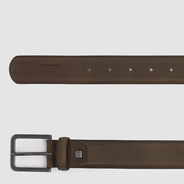 Italian-Made Men's Leather Belt with Prong Buckle - 2