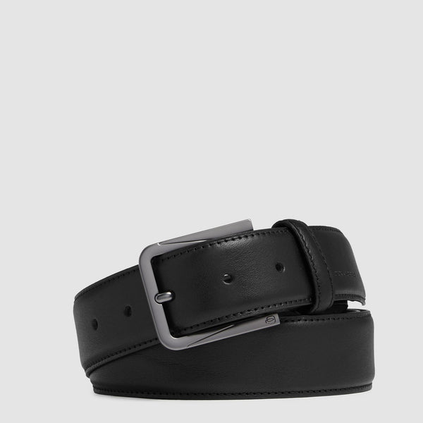 Italian-Made Men's Leather Belt with Prong Buckle - 1