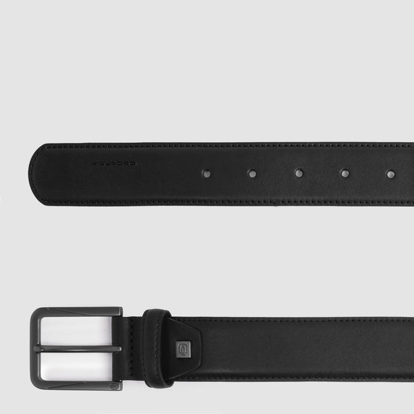 Italian-Made Men's Leather Belt with Prong Buckle - 2