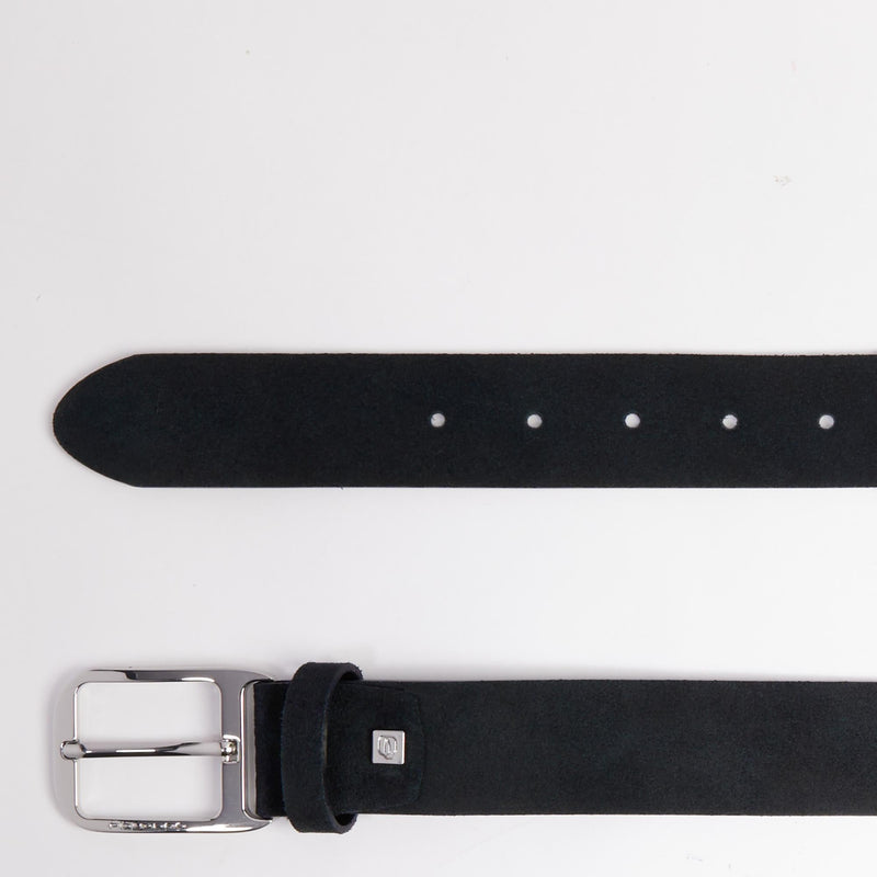 Men’s suede belt with prong buckle