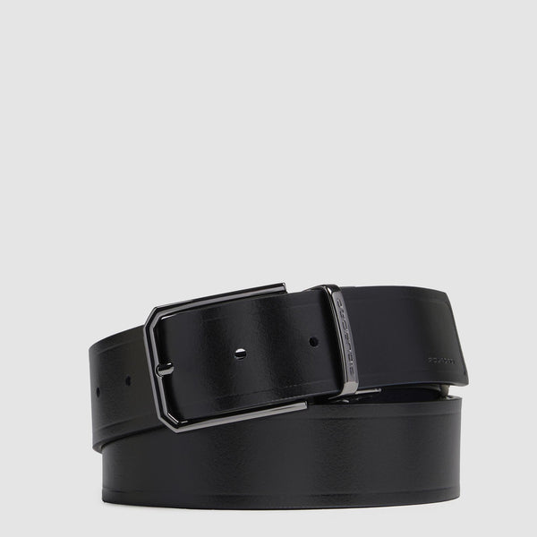 Reversible men's leather belt
