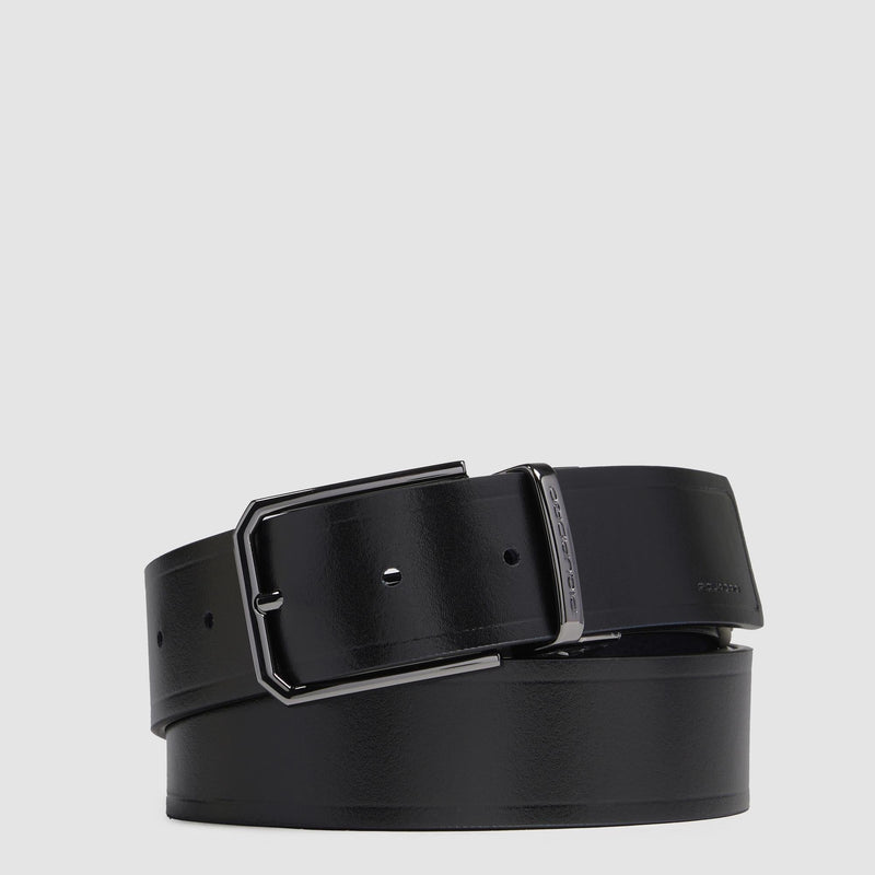 Reversible men's leather belt