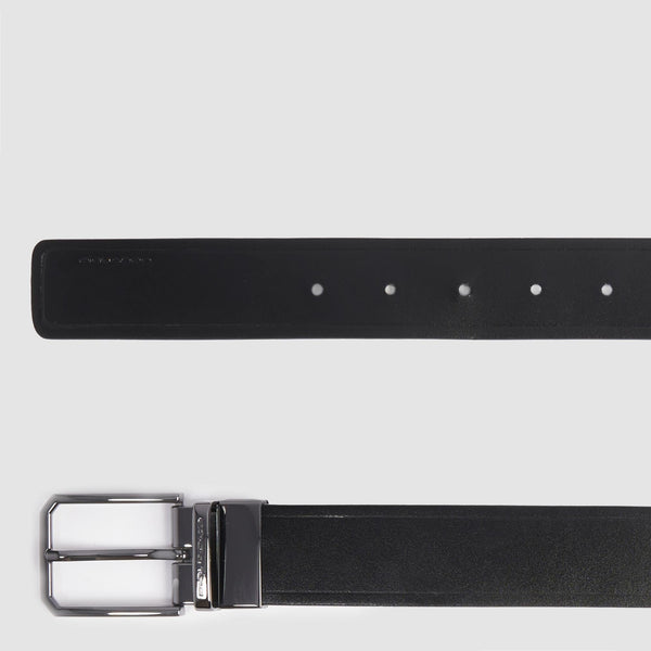 Reversible men's leather belt