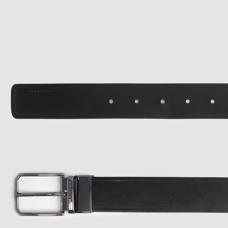 Reversible men's leather belt