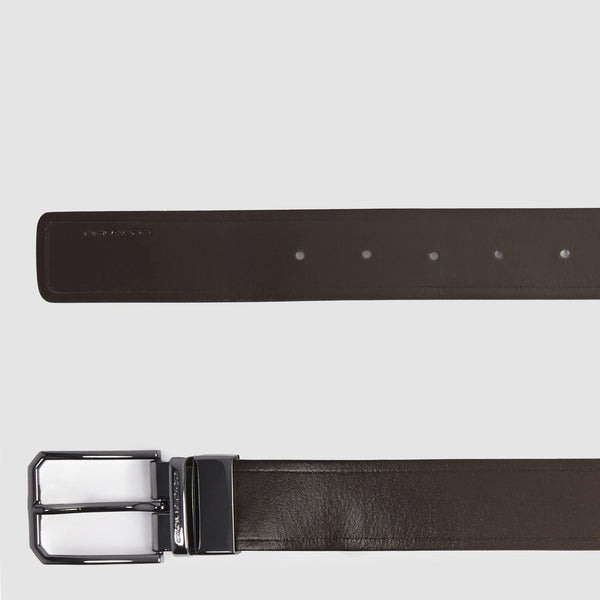 Reversible men's leather belt