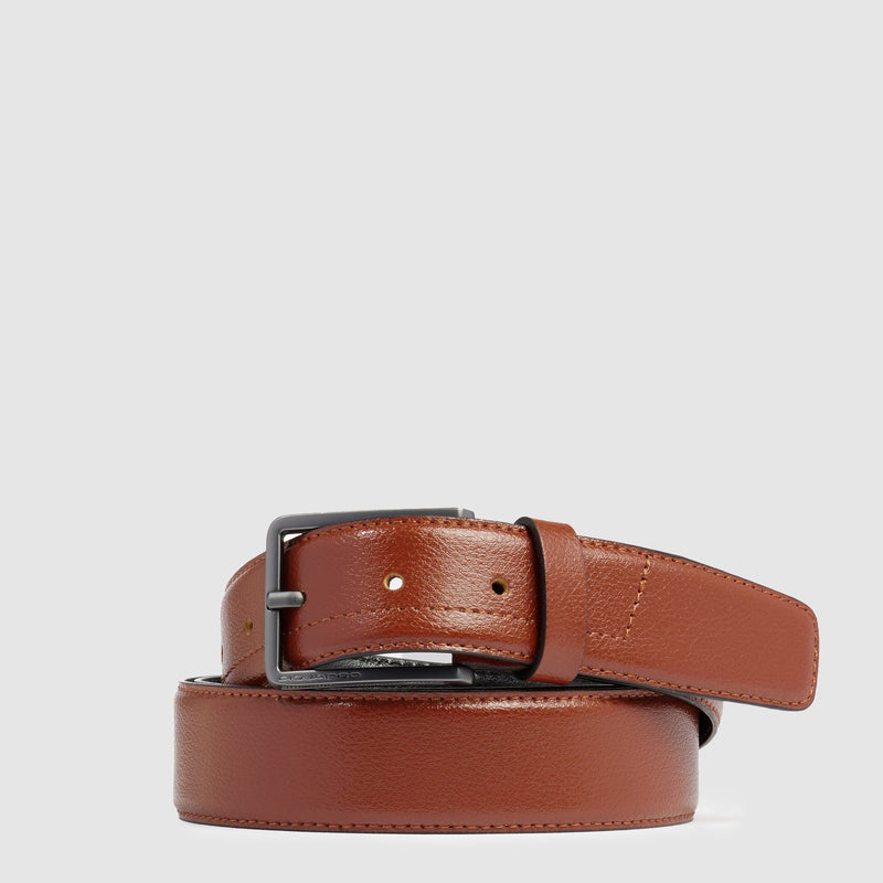 Men's Leather Belt with Prong Buckle - 5