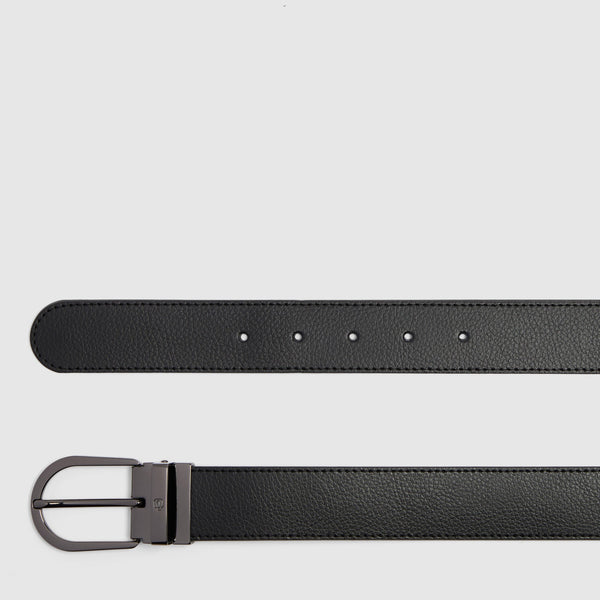 Men's Reversible Leather Belt with Pin Buckle - 2