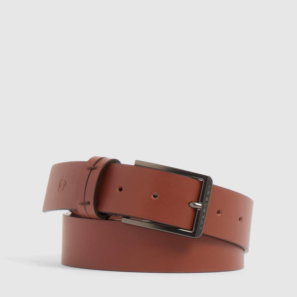 Men's 49.2-Inch Leather Belt with Prong Buckle - 1