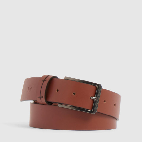 Men's 49.2-Inch Leather Belt with Prong Buckle - 1