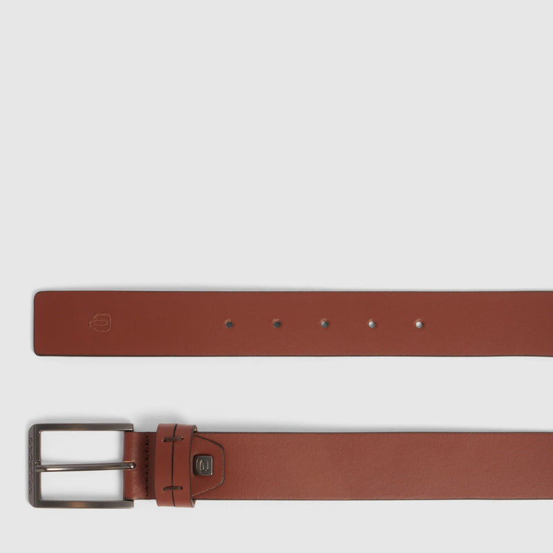 Men's 49.2-Inch Leather Belt with Prong Buckle
