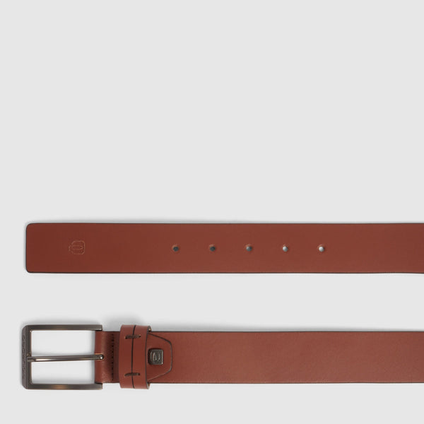 Men's 49.2-Inch Leather Belt with Prong Buckle - 2