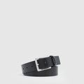 Men's Leather Belt with Prong Buckle in Four Colors