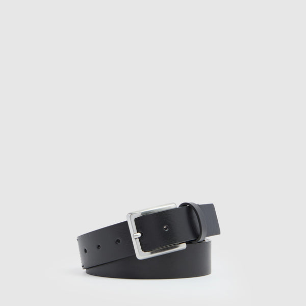 Men's Leather Belt with Prong Buckle in Four Colors - 1