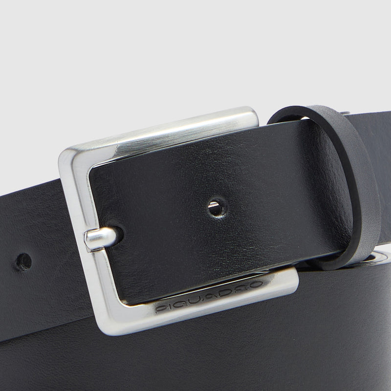 Men's Leather Belt with Prong Buckle in Four Colors