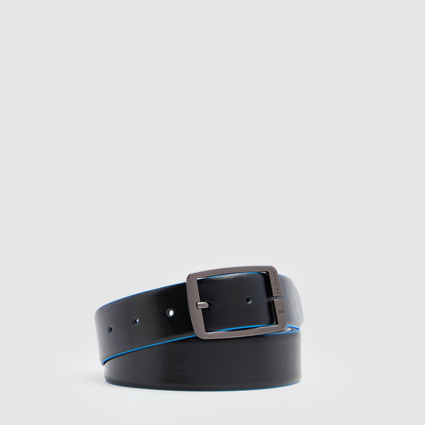 Men's Reversible Leather Belt, Prong Buckle - 1