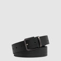 Made in Italy Men's Leather Belt with Prong Buckle – Russel