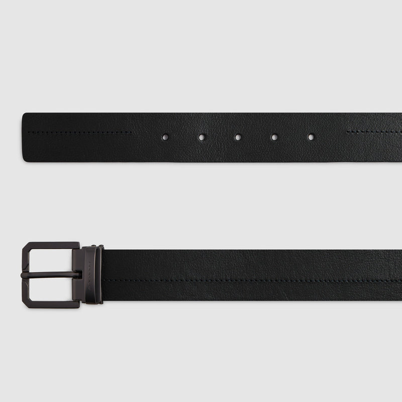 Made in Italy Men's Leather Belt with Prong Buckle – Russel