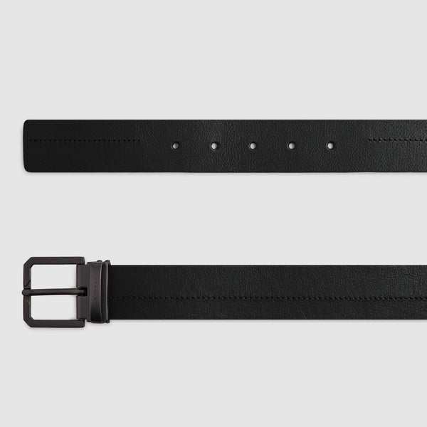 Made in Italy Men's Leather Belt with Prong Buckle – Russel - 2