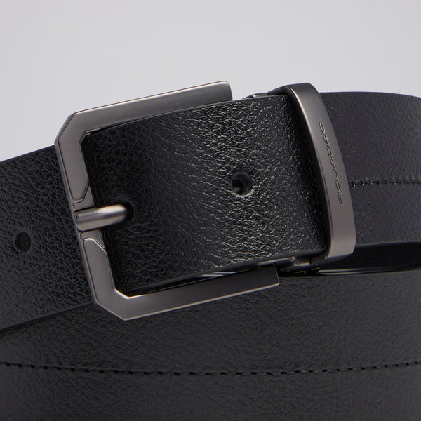 Made in Italy Men's Leather Belt with Prong Buckle – Russel - 3