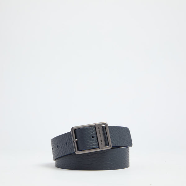 Men's Leather Belt with Prong Buckle - 1