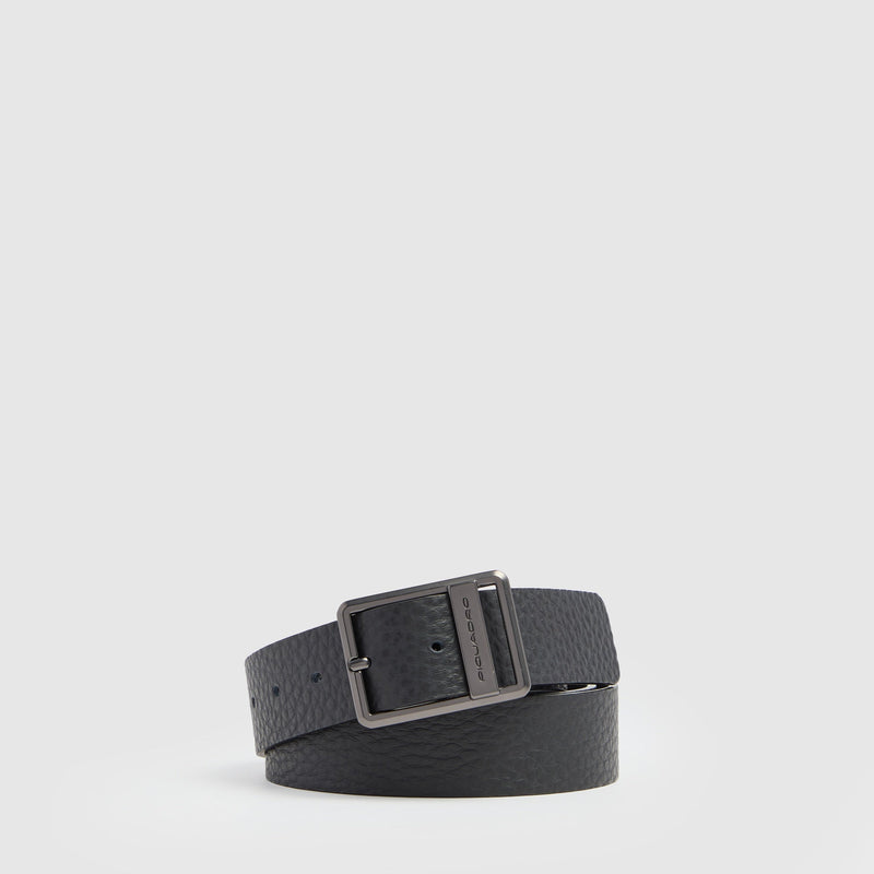 Men's Leather Belt with Prong Buckle