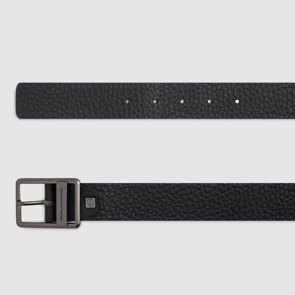 Men's Leather Belt with Prong Buckle - 2
