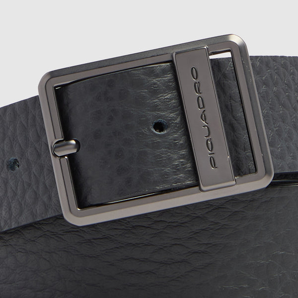 Men's Leather Belt with Prong Buckle - 3