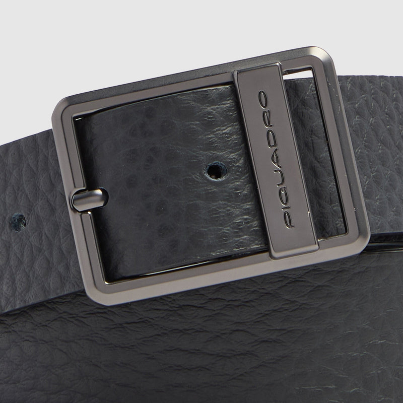 Men's Leather Belt with Prong Buckle