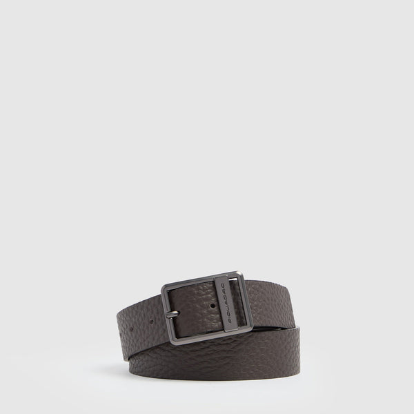 Men's Leather Belt with Prong Buckle - 1