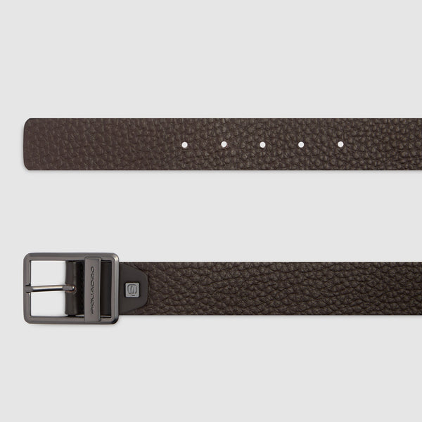 Men's Leather Belt with Prong Buckle - 2