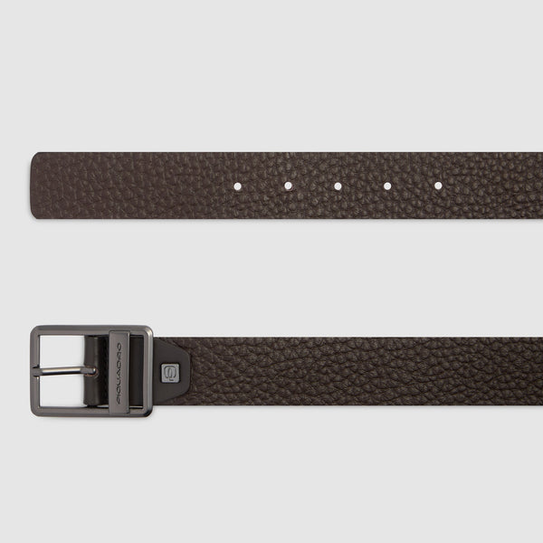 Men's Leather Belt with Prong Buckle - 2