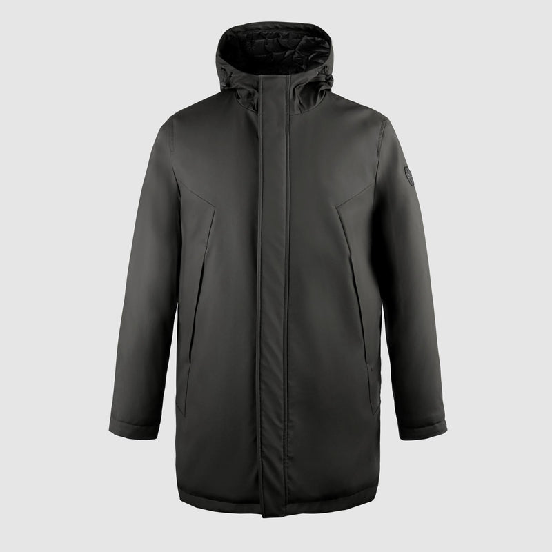 Wind-resistant, waterproof men's hooded coat