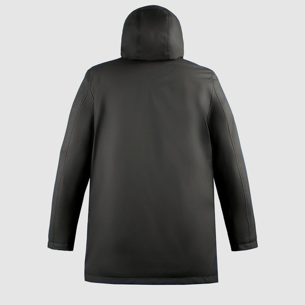 Wind-resistant, waterproof men's hooded coat