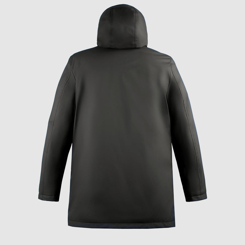Wind-resistant, waterproof men's hooded coat