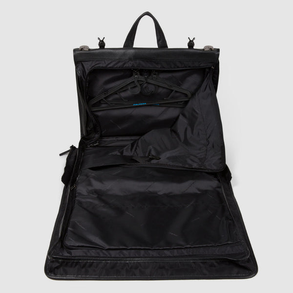 Folding garment bag with shirt sleeve