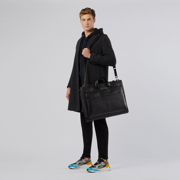 Borsa porta abiti in pelle
