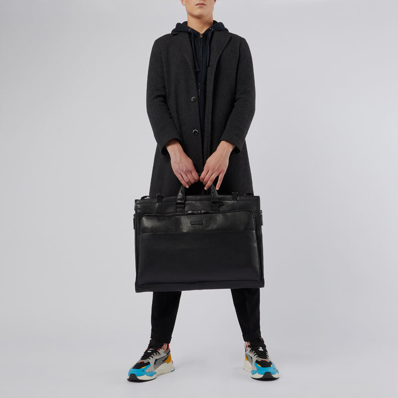 Borsa porta abiti in pelle
