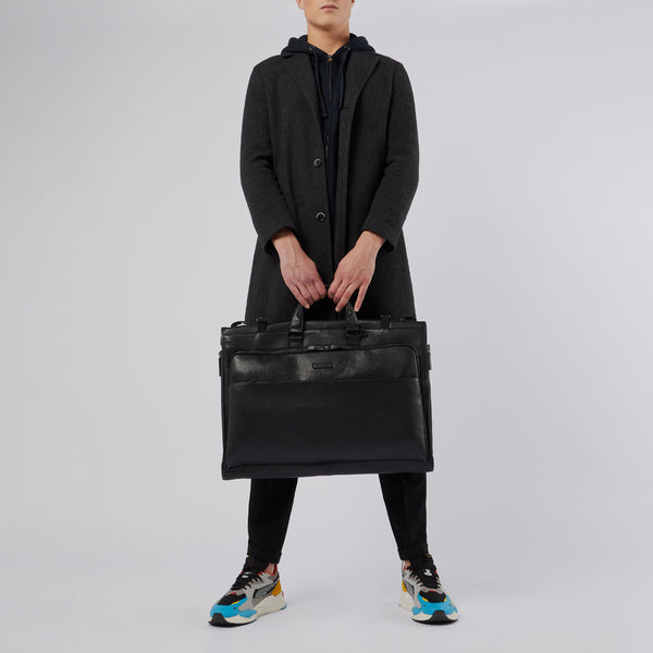 Borsa porta abiti in pelle