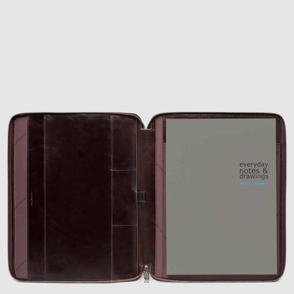 Leather slim notepad holder, A4 format